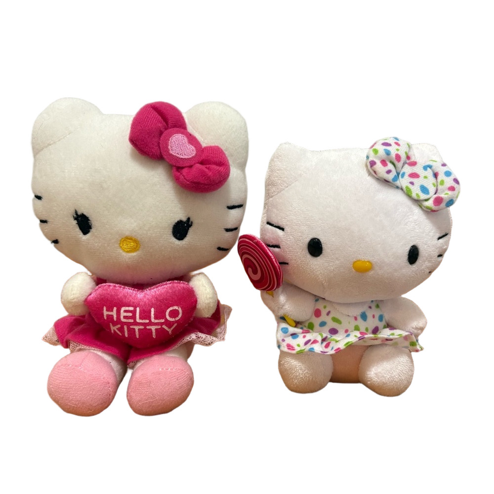 🦋2 For $50🦋Hello Kitty Plush Dolls with Pink and White Outfits